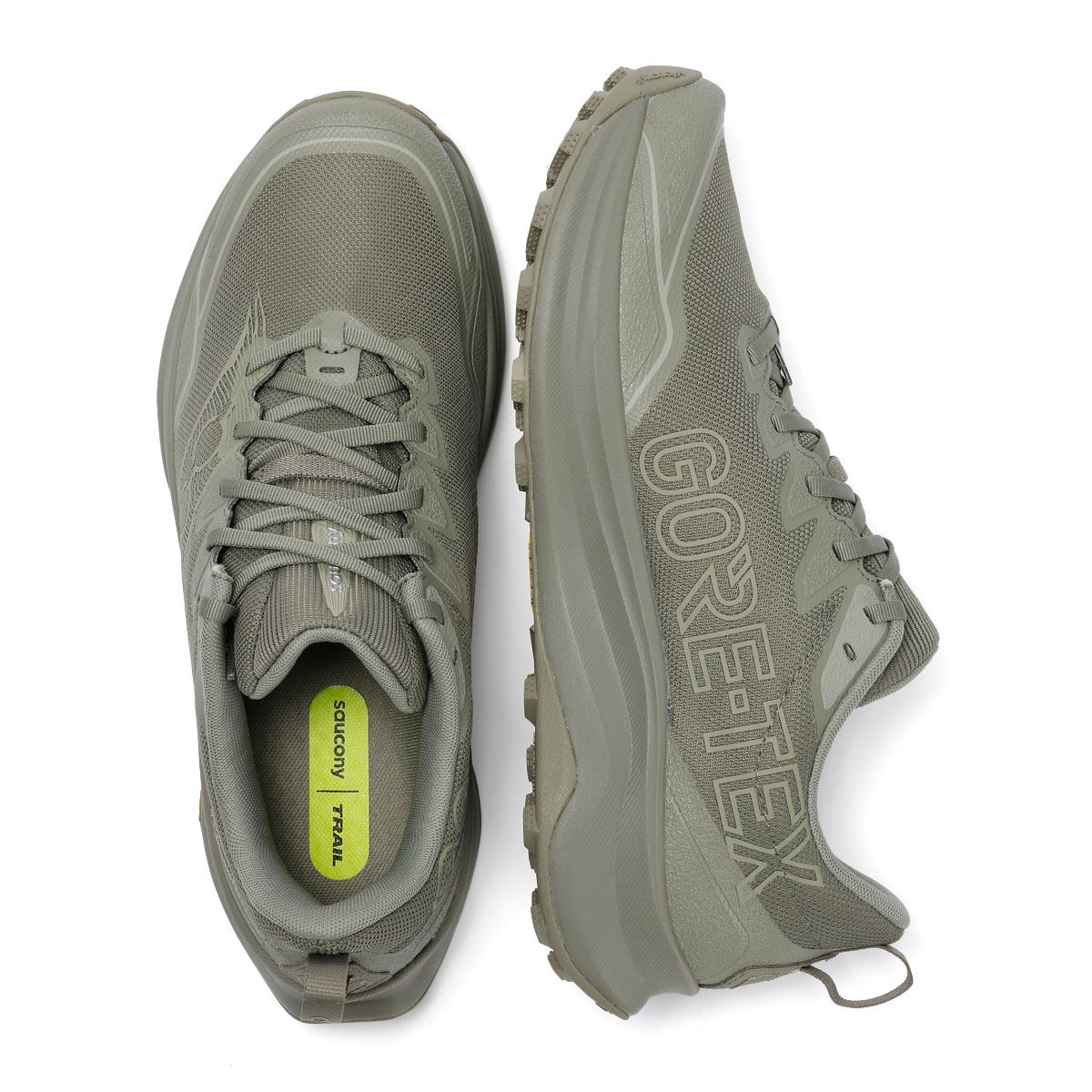 Saucony Peregrine 16 GTX Baskets Vertes Pour Hommes
