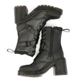 Dr. Martens Chesney Tech Bottes Noires En Cuir Pour Femmes
