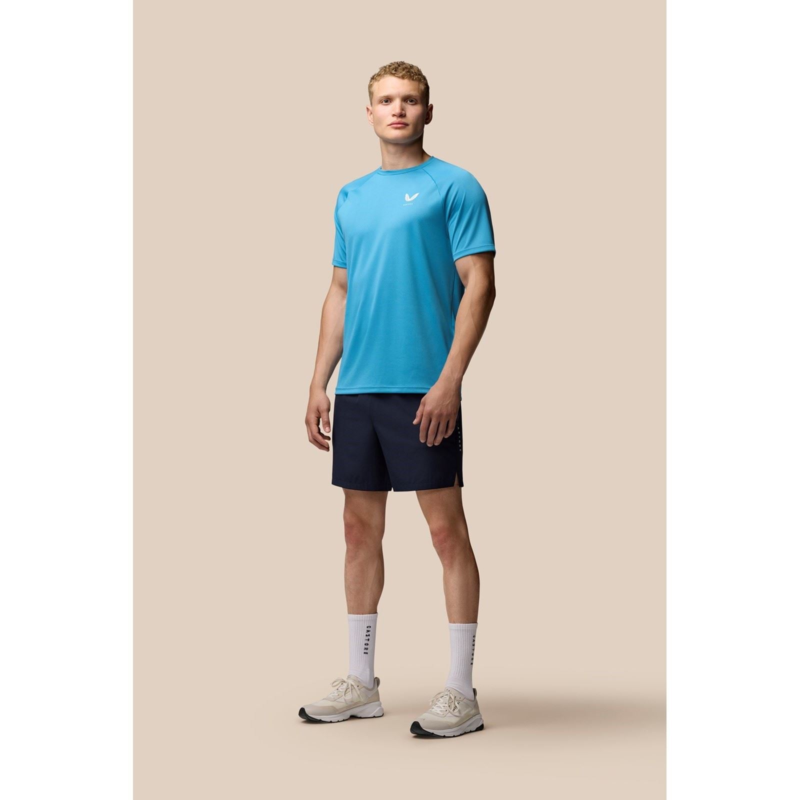 Castore Stretch Woven Shorts Vestes Matelassées Bleues En Polyester Pour Hommes