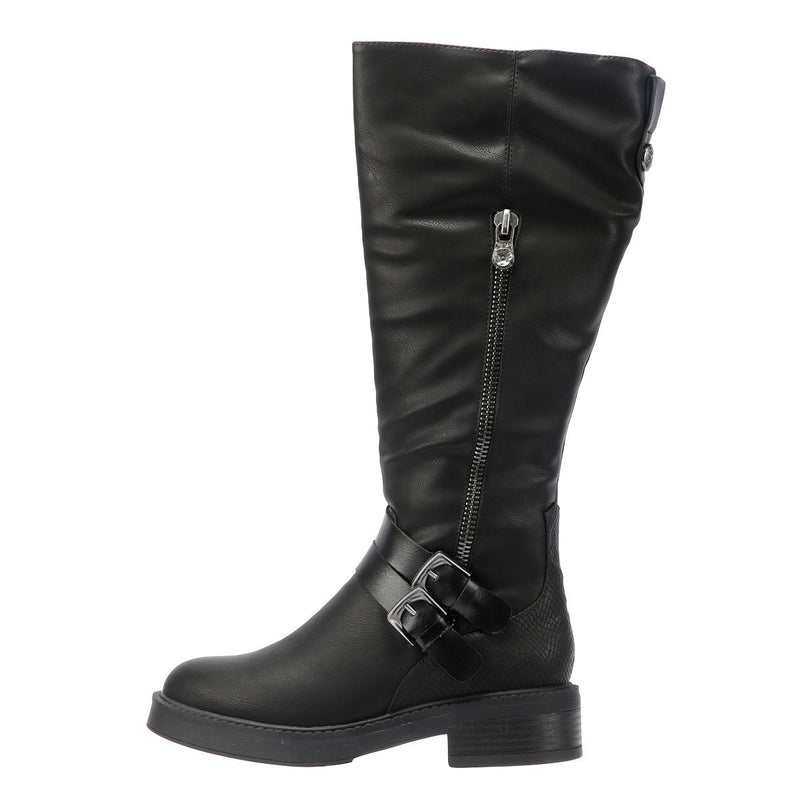 Blowfish Malibu Virtue 2 Bottes noires pour femmes en similicuir.