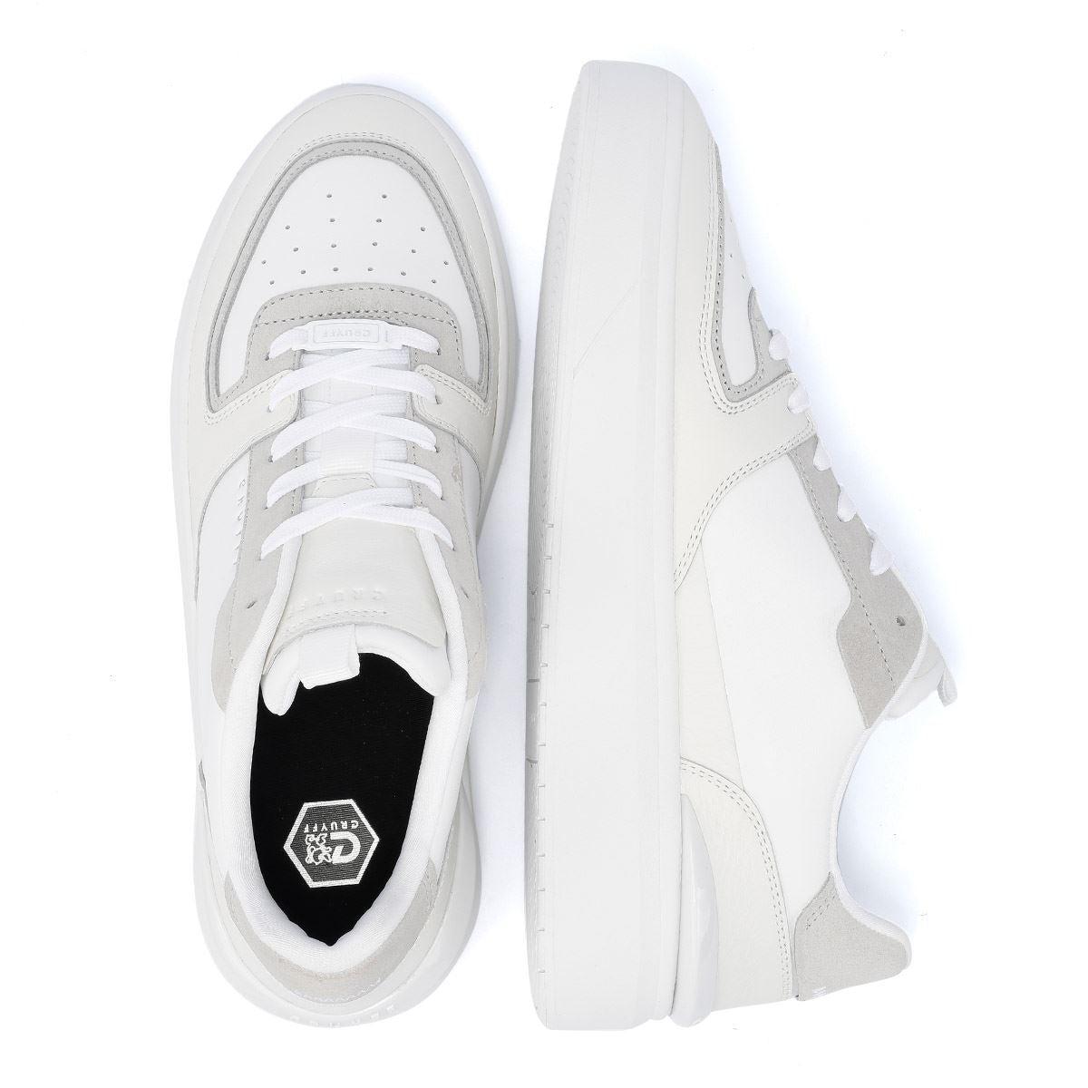 Cruyff Surefire Tennis Baskets Blanches En Cuir Pour Hommes