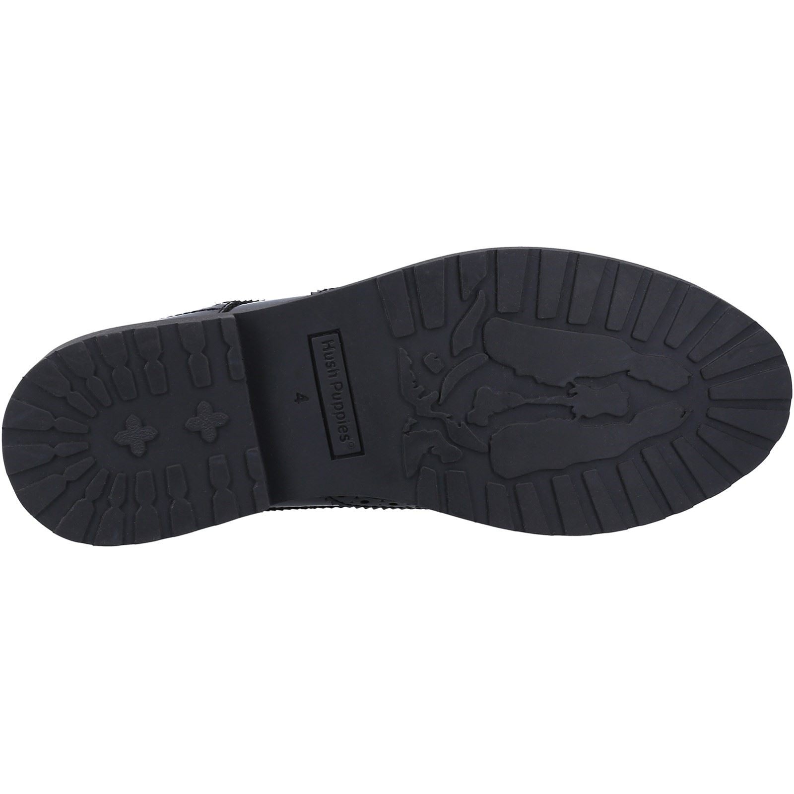 Hush Puppies Verity Chaussures Richelieu Noires En Cuir Pour Femmes