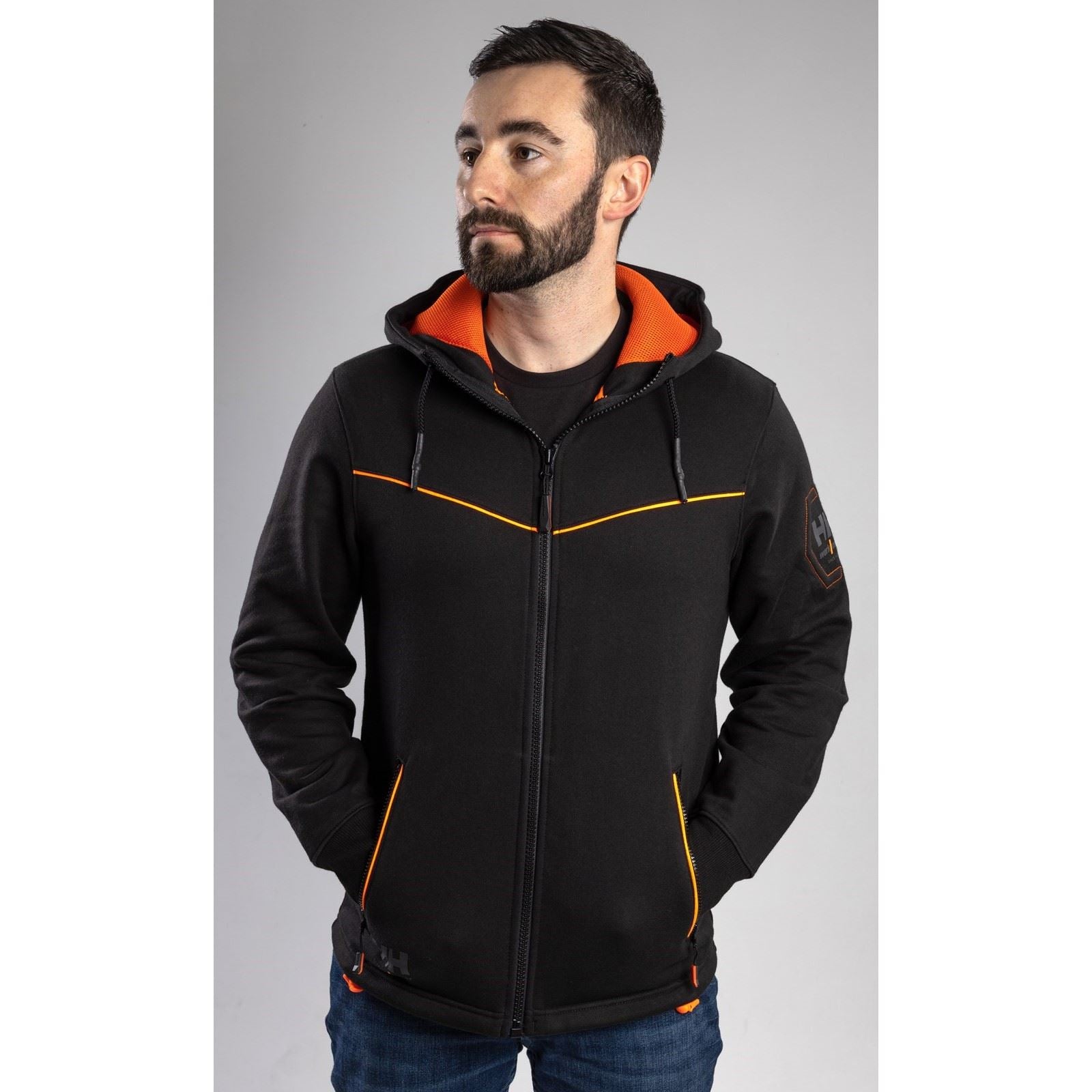 Helly Hansen Workwear Chelsea Evolution Sweatshirt À Capuche Noir En Coton Pour Homme
