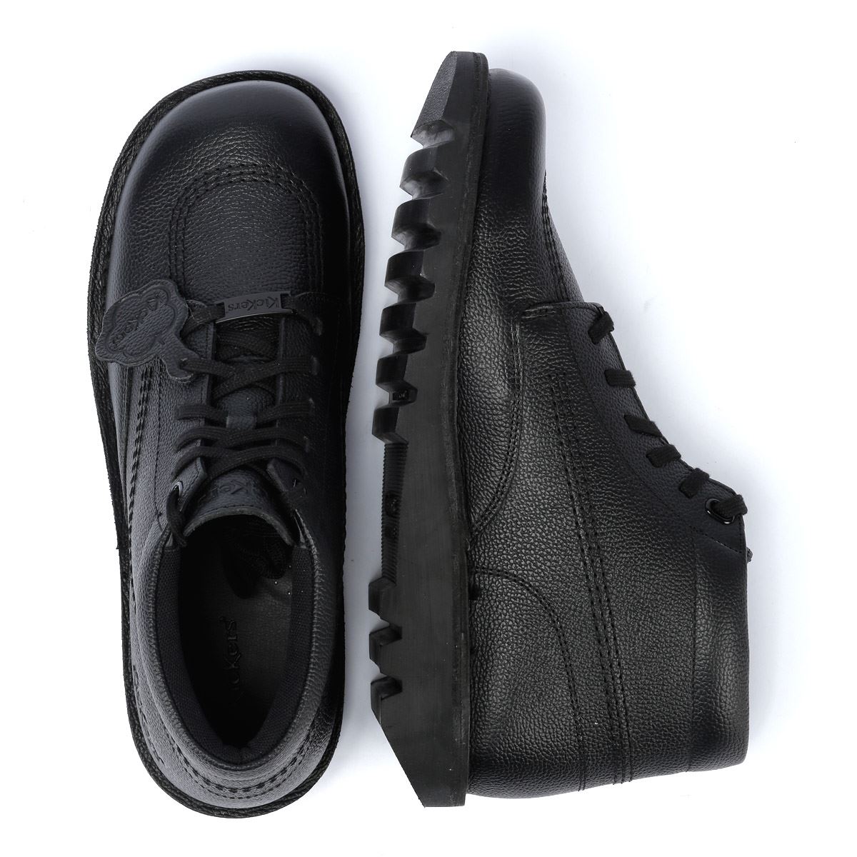 Kickers Kick Hi Tumble Bottes Noires En Cuir