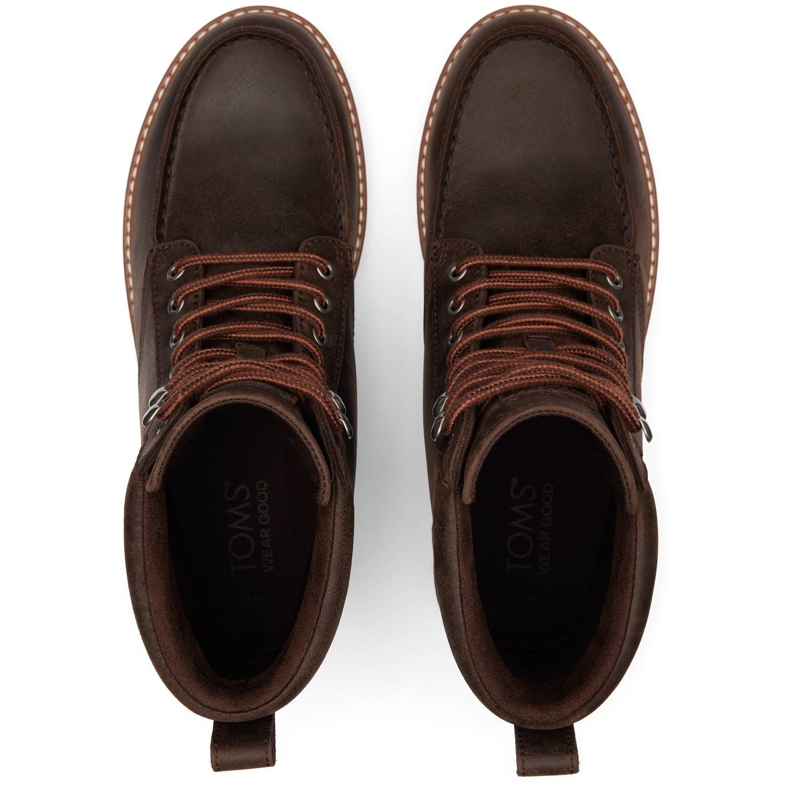 TOMS Palomar Bottes En Cuir Pour Hommes De Couleur Marron Foncé