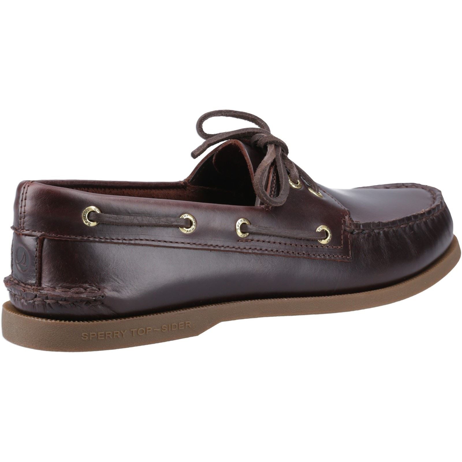 Sperry Authentic 2 Eye Chaussures Bateau Pour Hommes En Cuir Couleur Amaretto