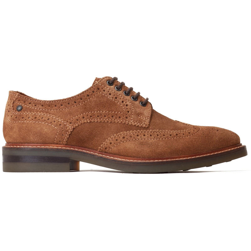 Base London Hatfield Chaussures Richelieu En Cuir Pour Hommes De Couleur Gingembre