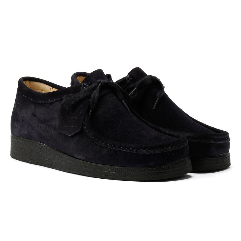 Tower Footwear Apache Chaussures À Lacets Bleues Pour Hommes En Daim