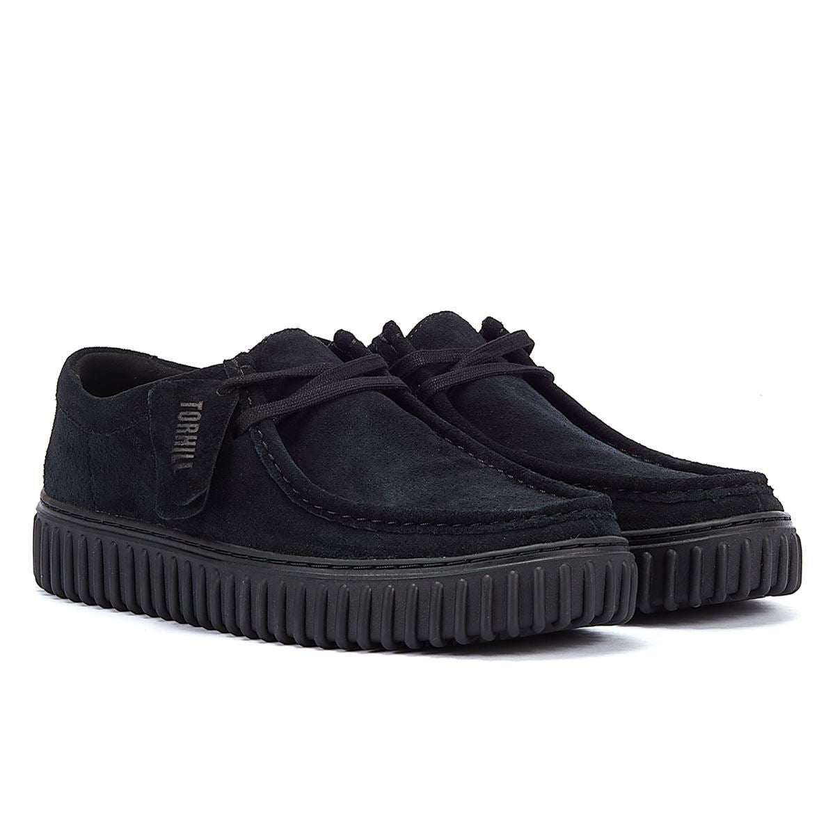 Clarks Main Torhill Lo Chaussures À Lacets En Daim Noir Pour Hommes
