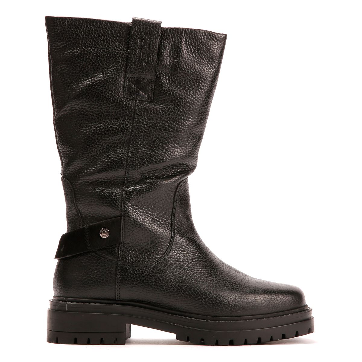 Osprey London The Gabarron Bottes Noires En Cuir Pour Femmes