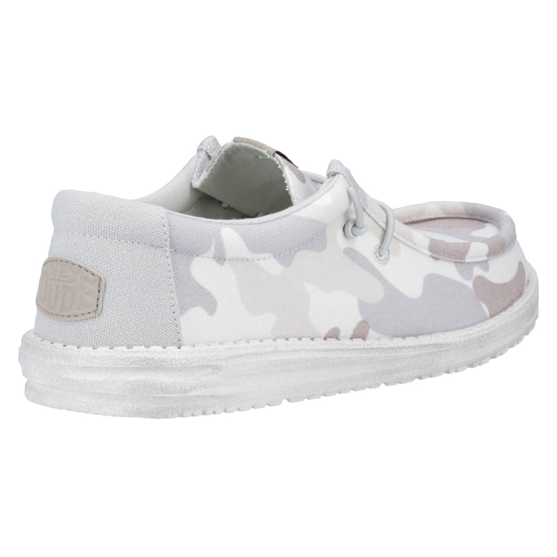 HEYDUDE Wally Washed Camo Chaussures Bateau Pour Homme En Camo Désert En Nuances De Gris