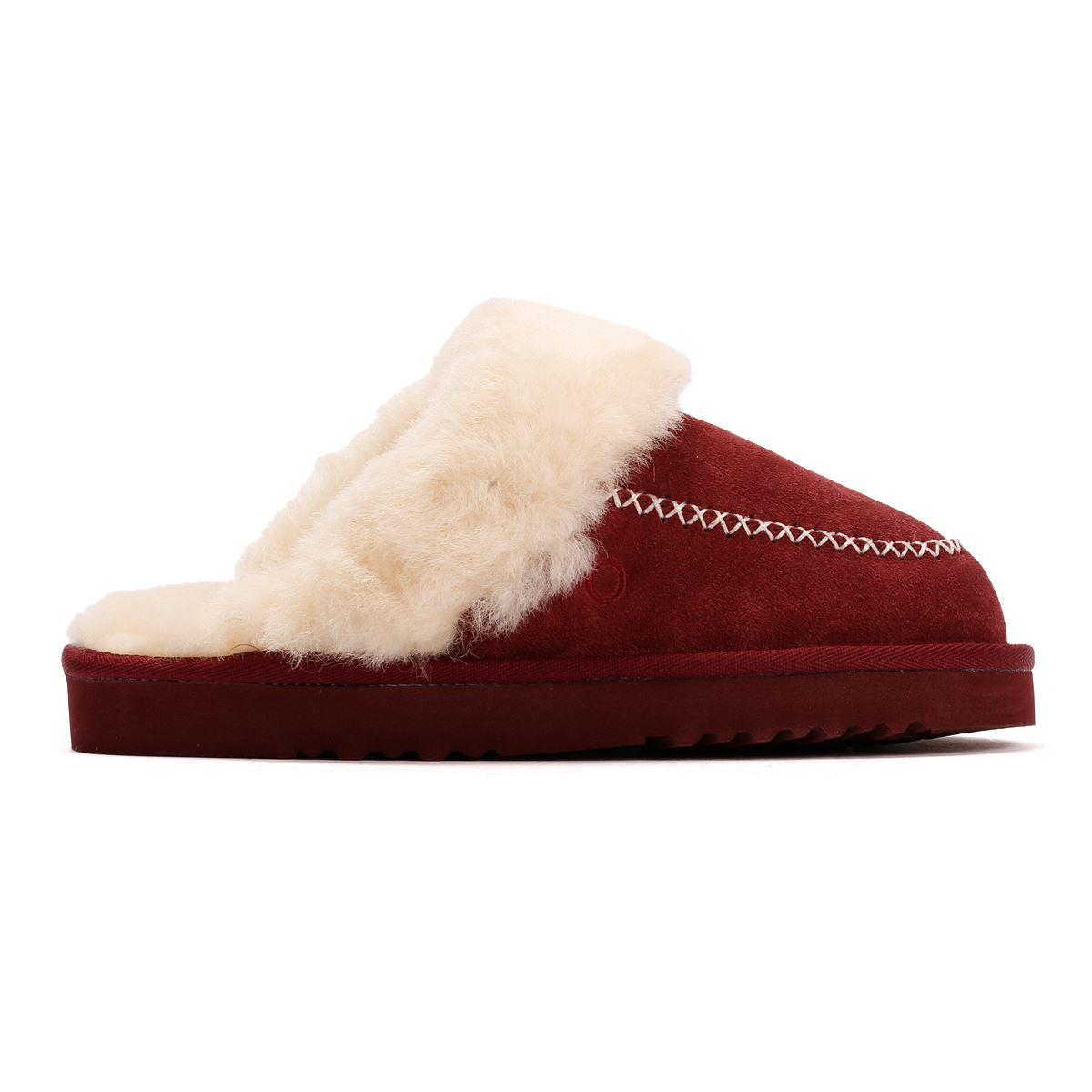 Osprey London The Celeste Chaussons Rouges En Suède Pour Femmes