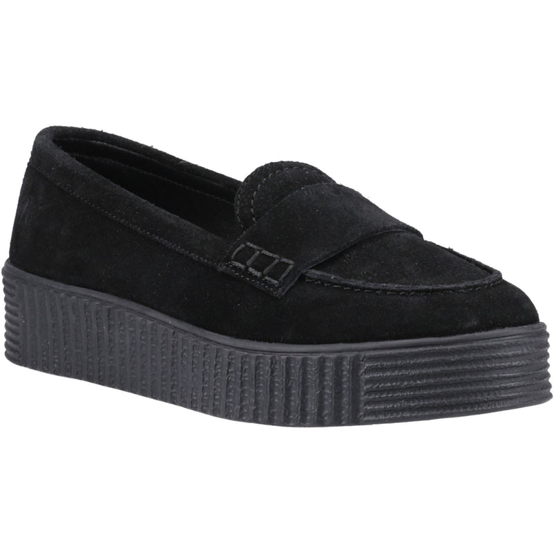 Hush Puppies Tamara Femmes Suédoises Mocassins Noirs