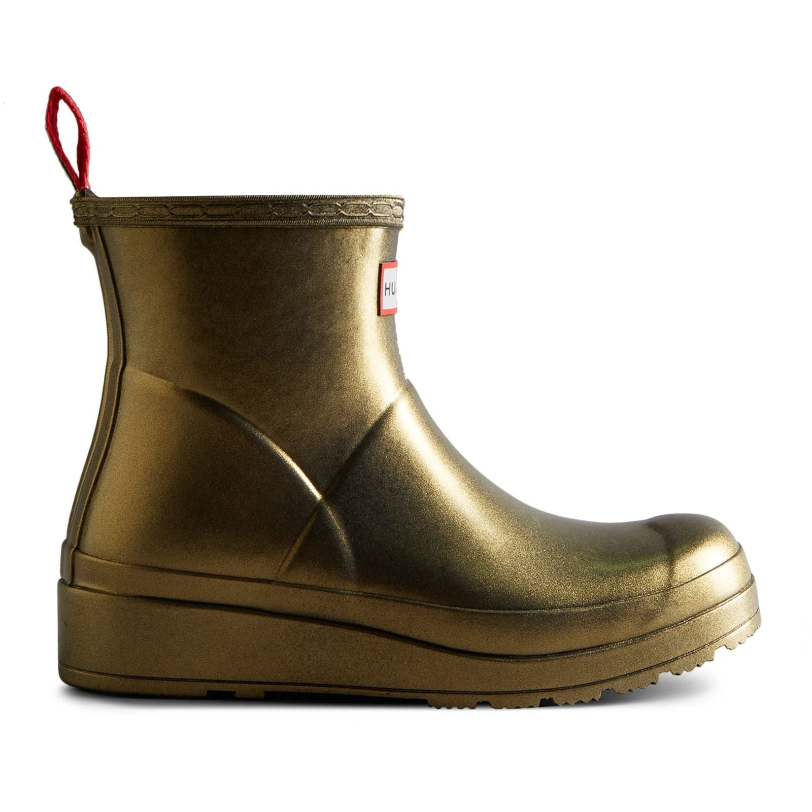 Hunter Nebula Play Bottes De Pluie En Caoutchouc Doré Pour Femmes