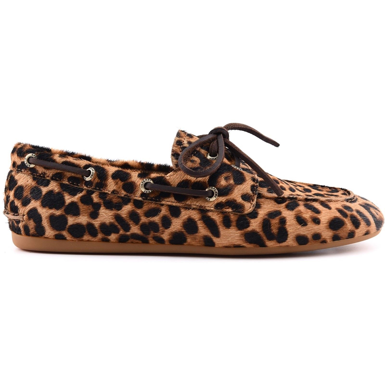 Sperry Slimboat Chaussures Bateau En Cuir Pour Femme Léopard