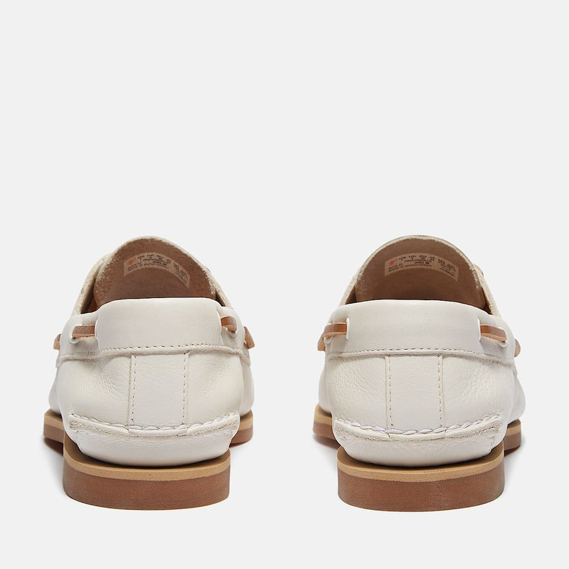 Timberland Classic 2 Eye Chaussures Blanches En Cuir Pour Femmes