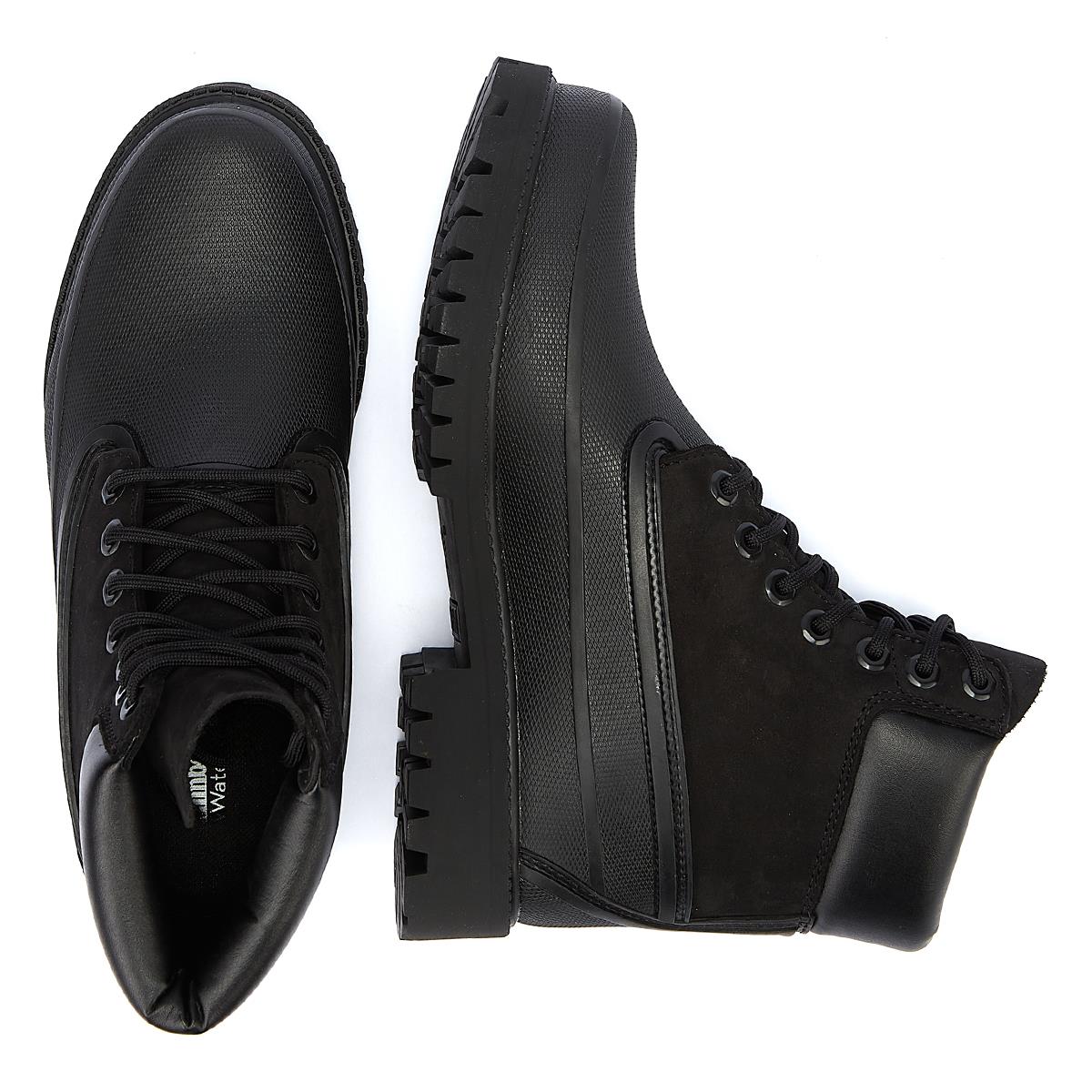 Timberland 6 Inch Rubber Bottes noires pour hommes