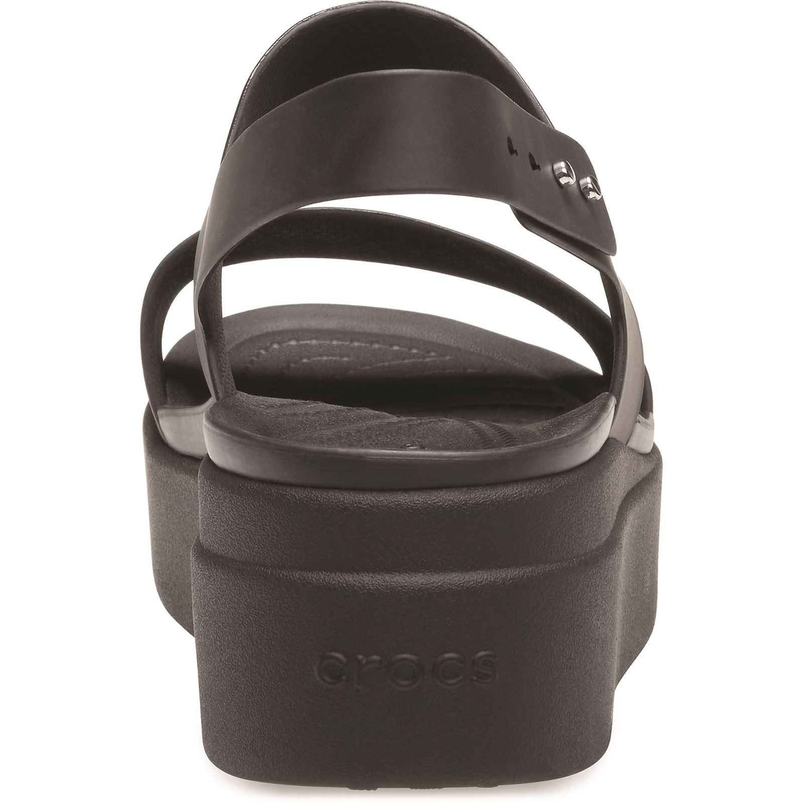 Crocs Brooklyn Low Wedge Crocs Brooklyn Low Wedge sandales noires pour femme en thermoplastique
