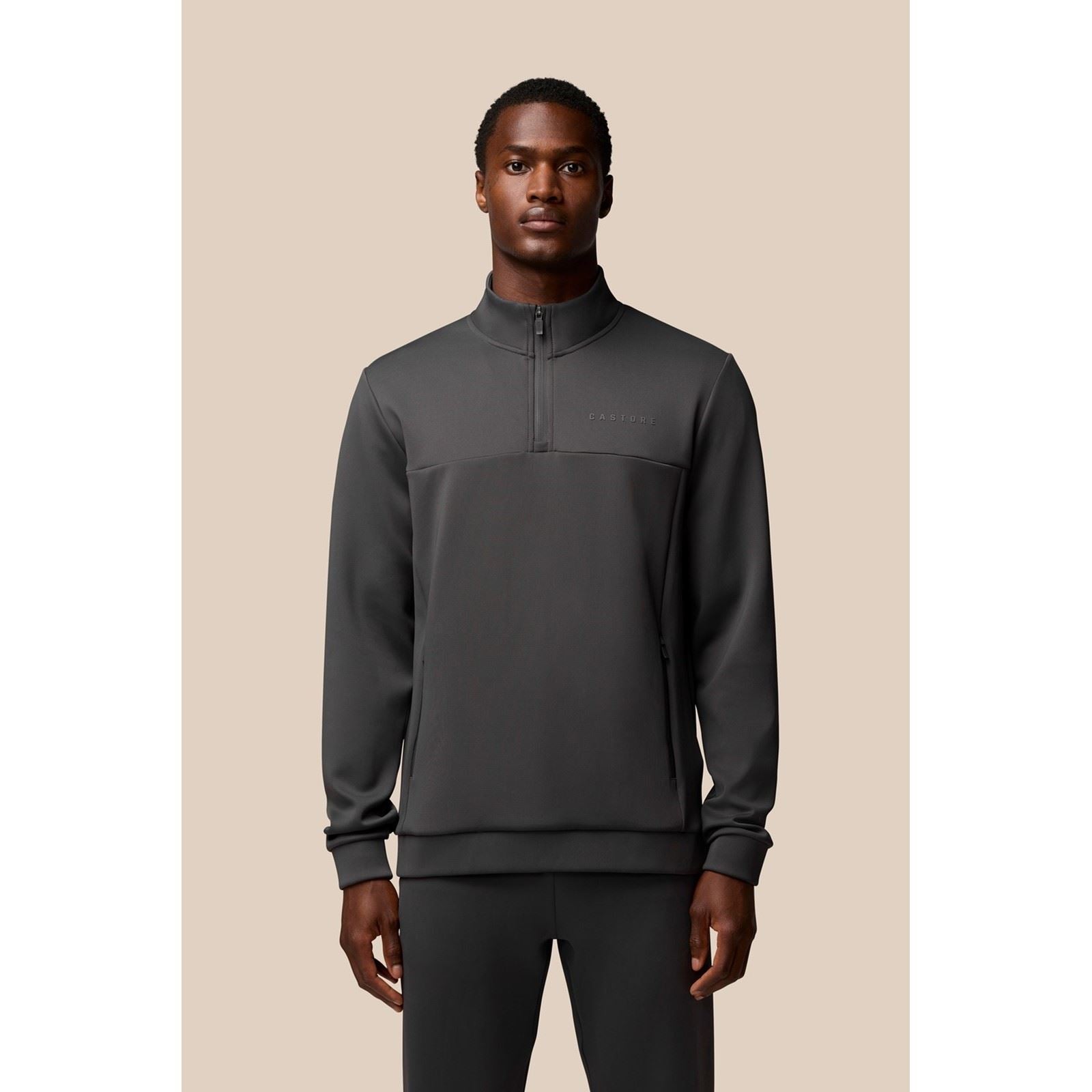 Castore Scuba 1/4 Zip Sweatshirt Gris En Polyester Pour Homme