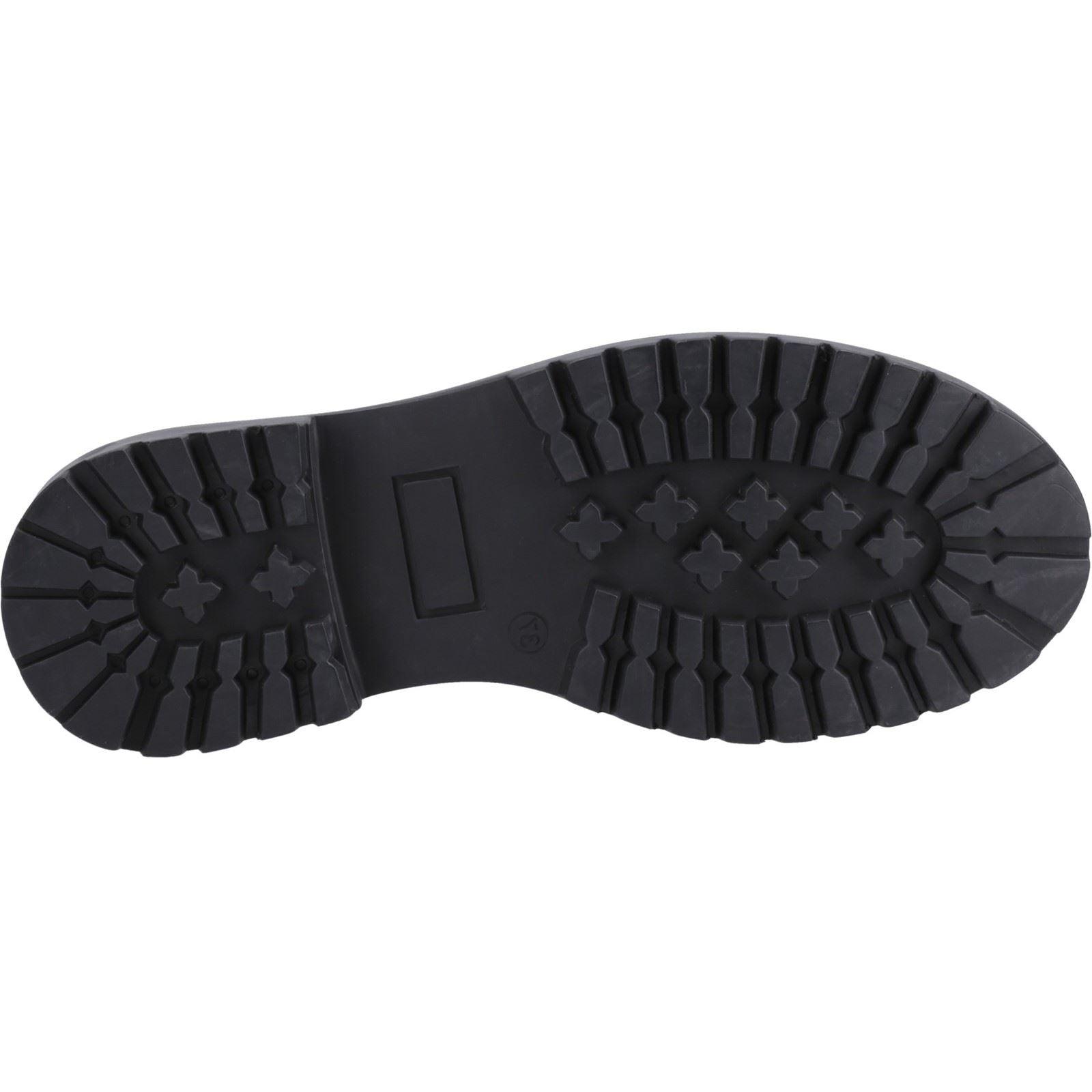 Hush Puppies Athena Patent Chaussures Noires Pour Filles En Cuir