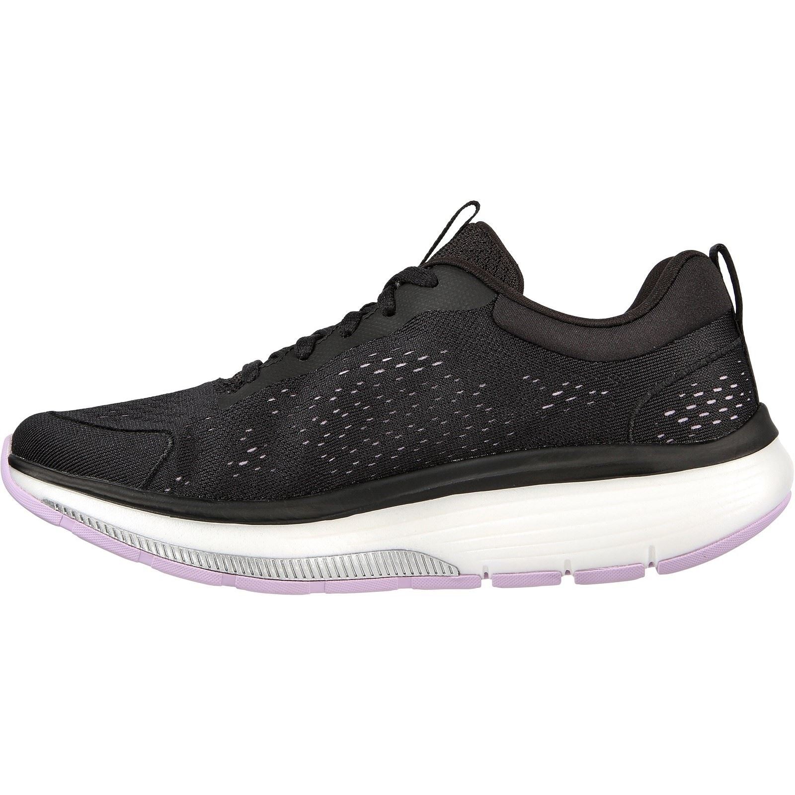 Skechers Go Walk Workout Walker Outpace Baskets En Synthétique Pour Femmes, Noir/Lavande