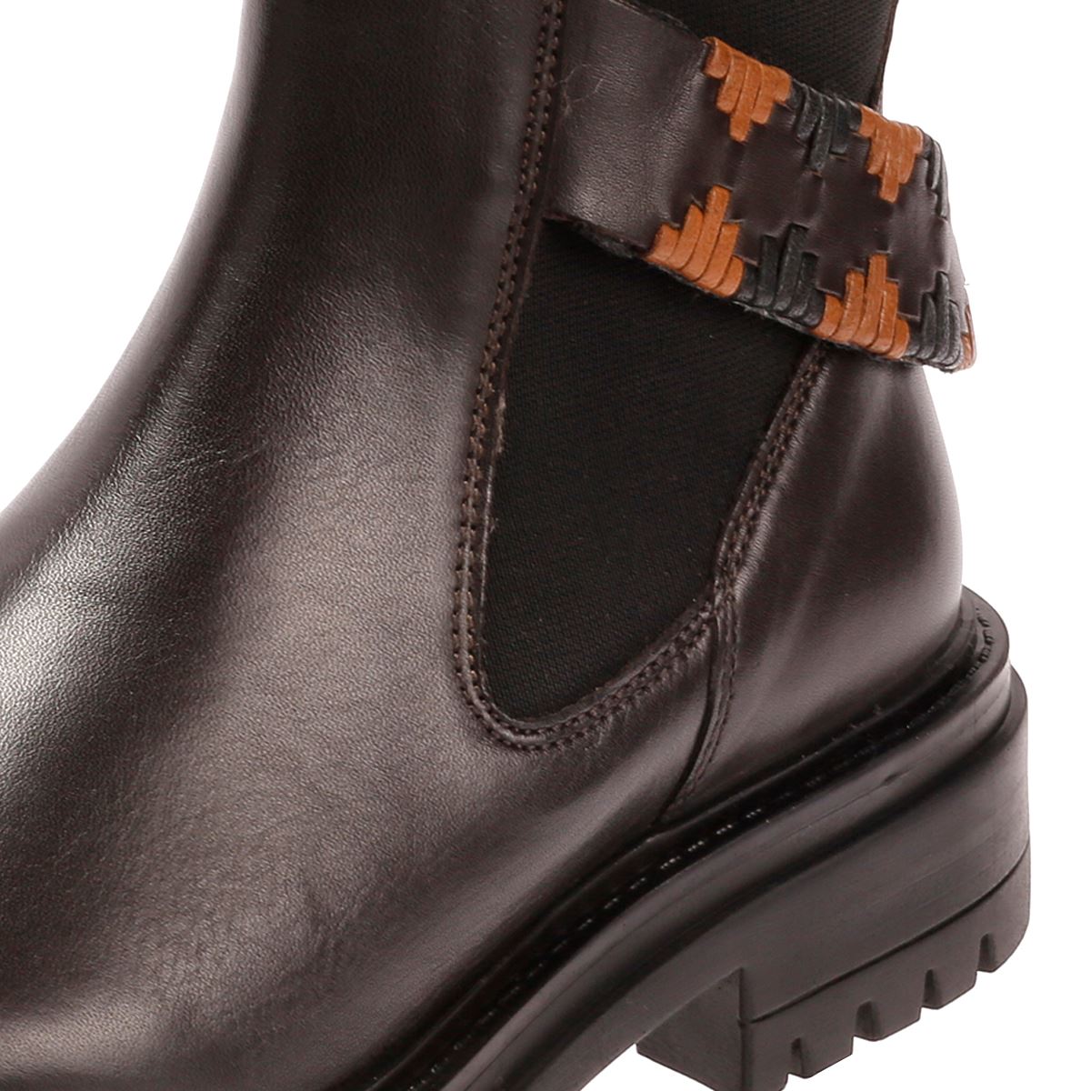 Osprey London The Guildford Chelsea Bottes En Cuir Pour Femmes Marron