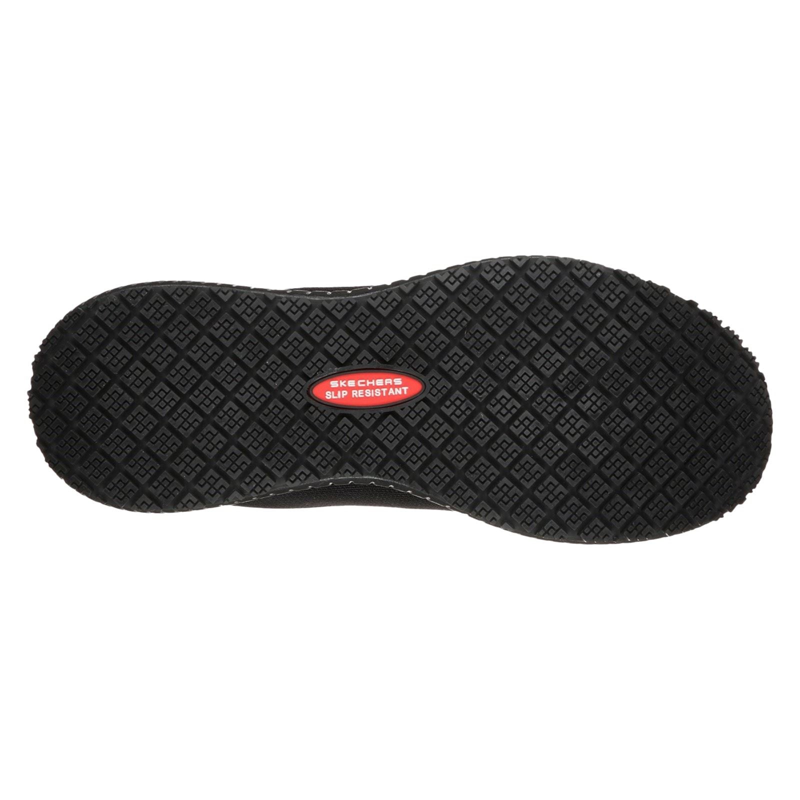 Skechers Workwear Squad SR Baskets De Sécurité Noires/Or Rose Doré En Textile Pour Femmes