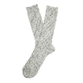 Anonymous Ism Homespun Art Yarn Crew Chaussettes Noires En Coton Pour Hommes Hautes Jusqu'Aux Mollets