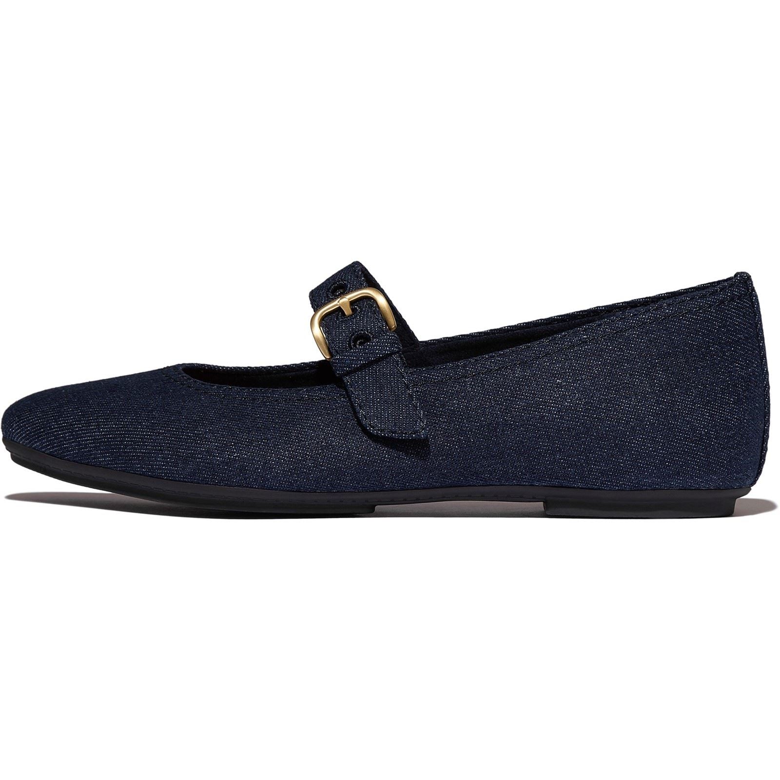 Fitflop Delicato Chaussures En Denim Foncé Pour Femmes En Polyester