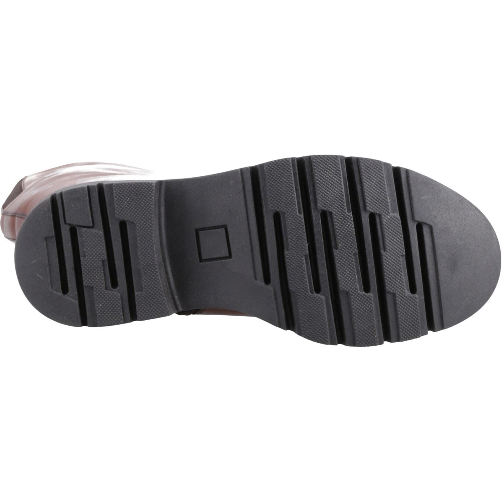 Hush Puppies Rowan Bottes Marron En Cuir Pour Femmes