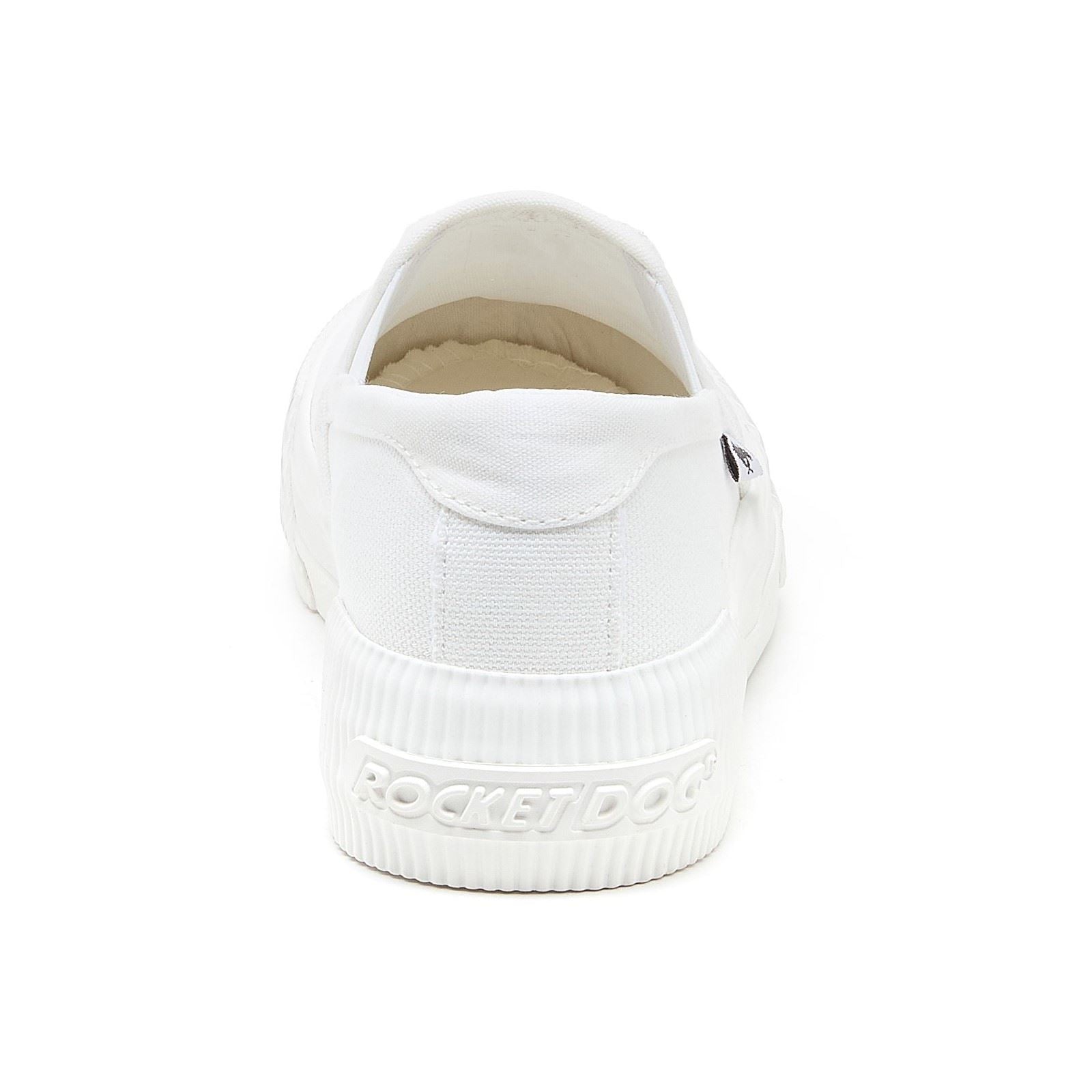 Rocket Dog Cheeryful 12A Chaussures Blanches Pour Femmes En Toile