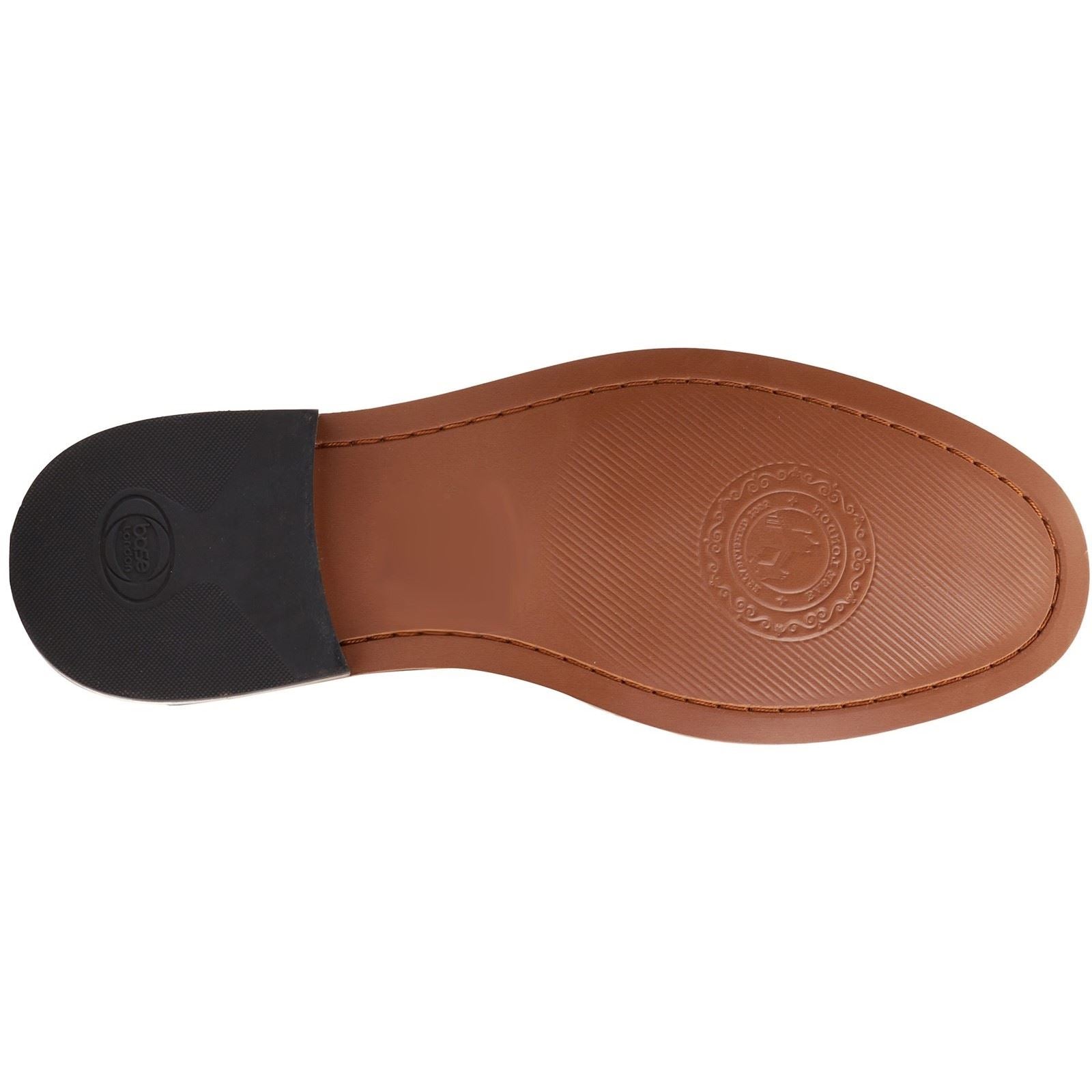 Base London Madison Chaussures À Enfiler Pour Hommes En Cuir Brûlé