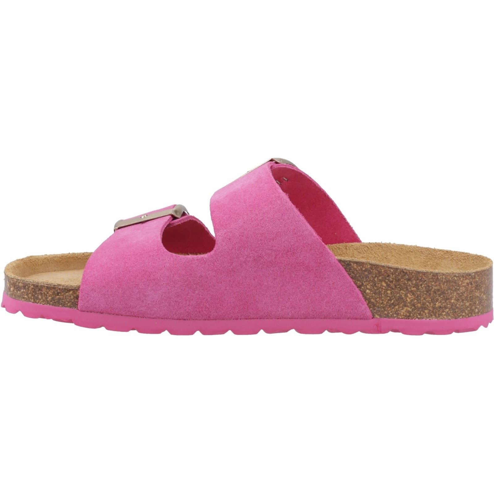 Hush Puppies Brixley Mule Sandales Fuchsia Pour Femmes Suede