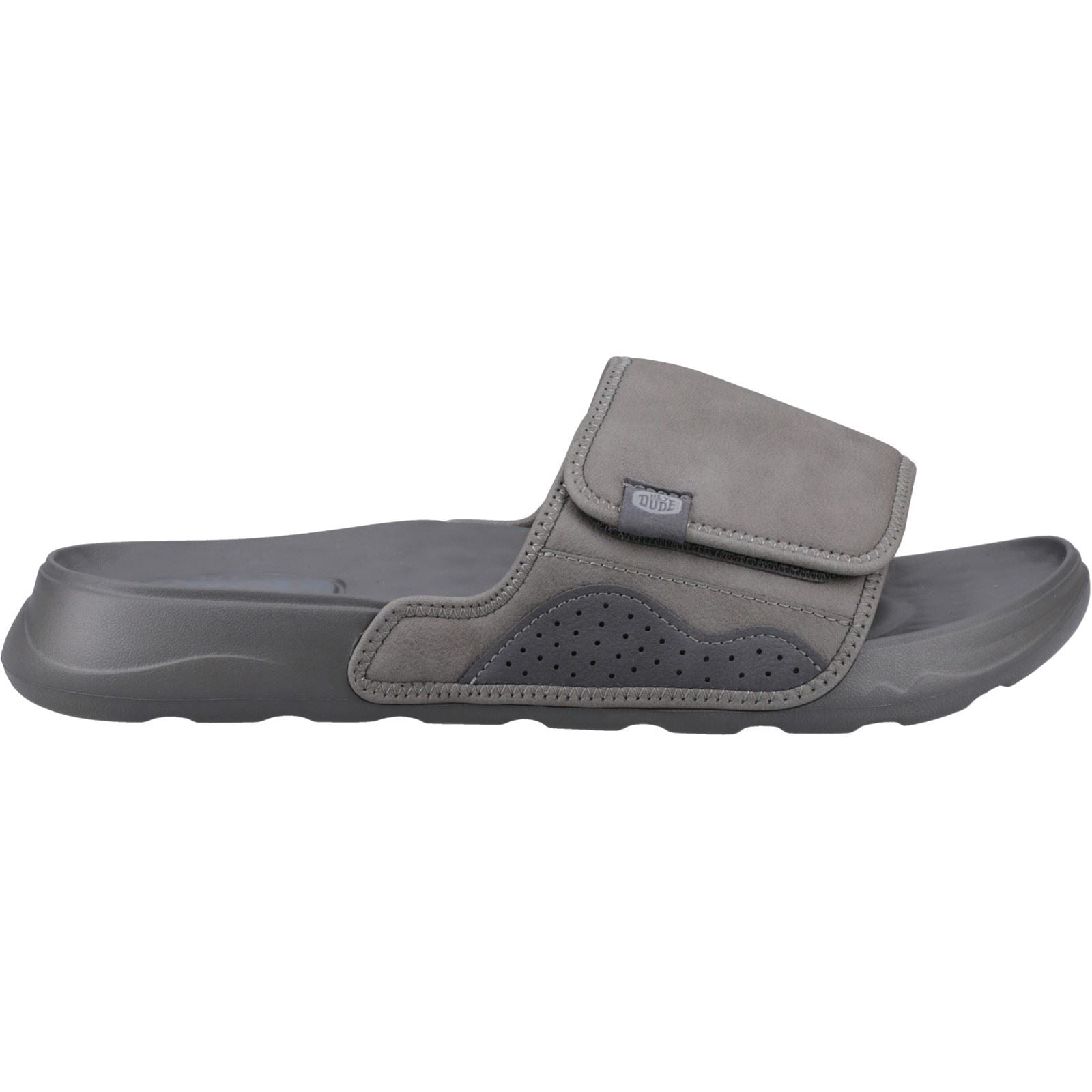 HEYDUDE Shore Slide Classic Slides Pour Homme En Polyester Gris Granit