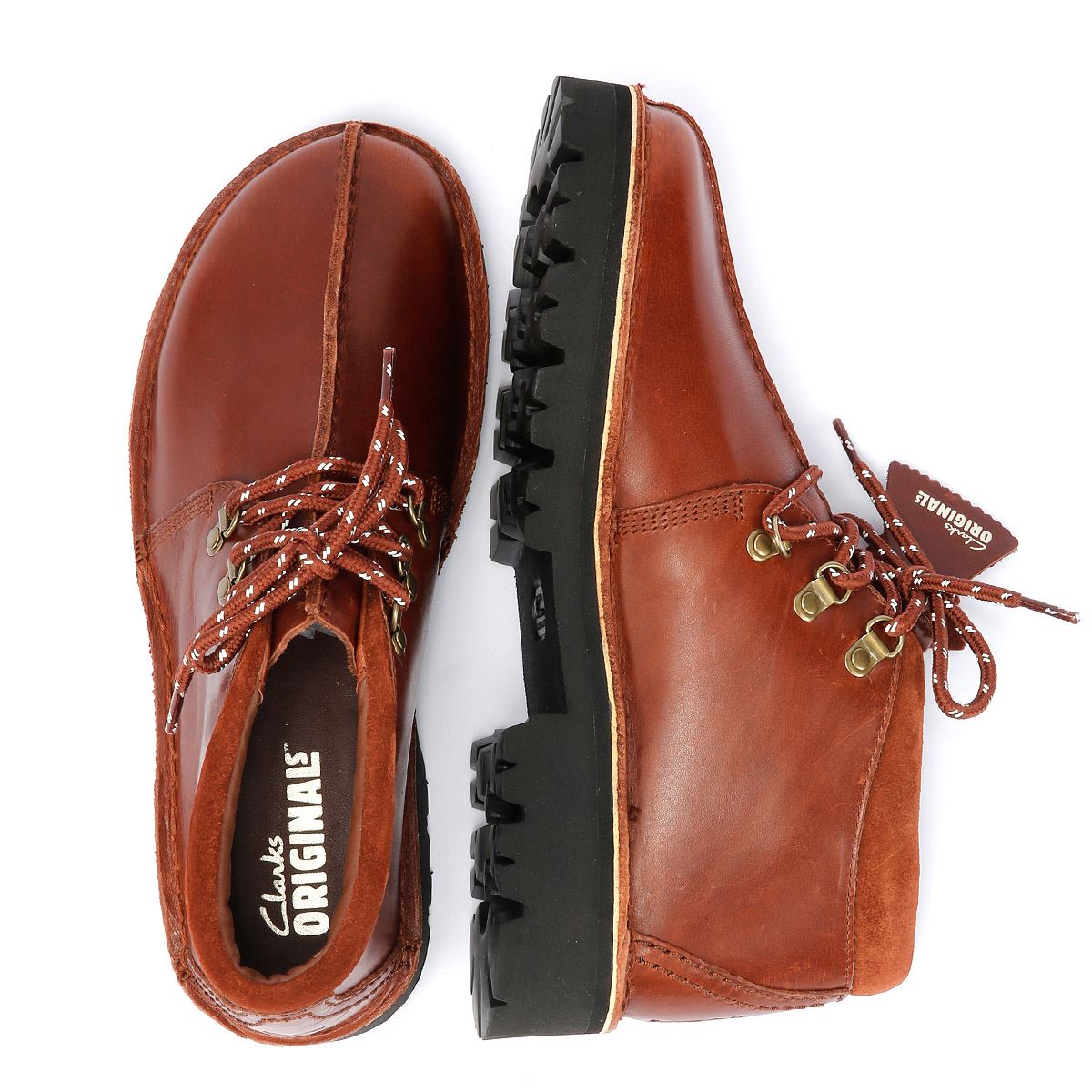 Clarks Originals Desert Trek XL Bottes En Cuir Marron Pour Hommes
