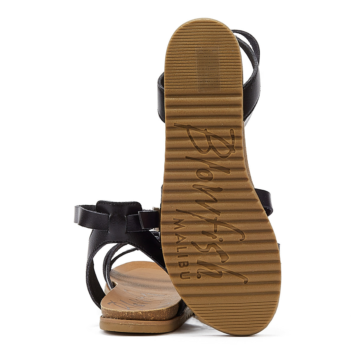 Blowfish Malibu Maylie Womens Black Dyecut Sandals
