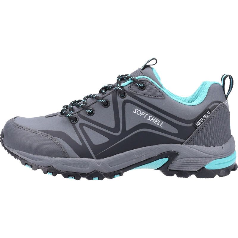 Cotswold Abbeydale Low Chaussures De Randonnée Pour Femmes En Gris/Noir/Aqua