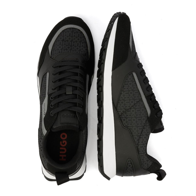 Hugo Icelin Runn Monogram Baskets Noires Pour Hommes