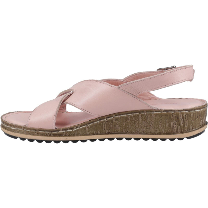 Hush Puppies Elena Cales En Cuir Pour Femmes En Couleur Rose Pâle