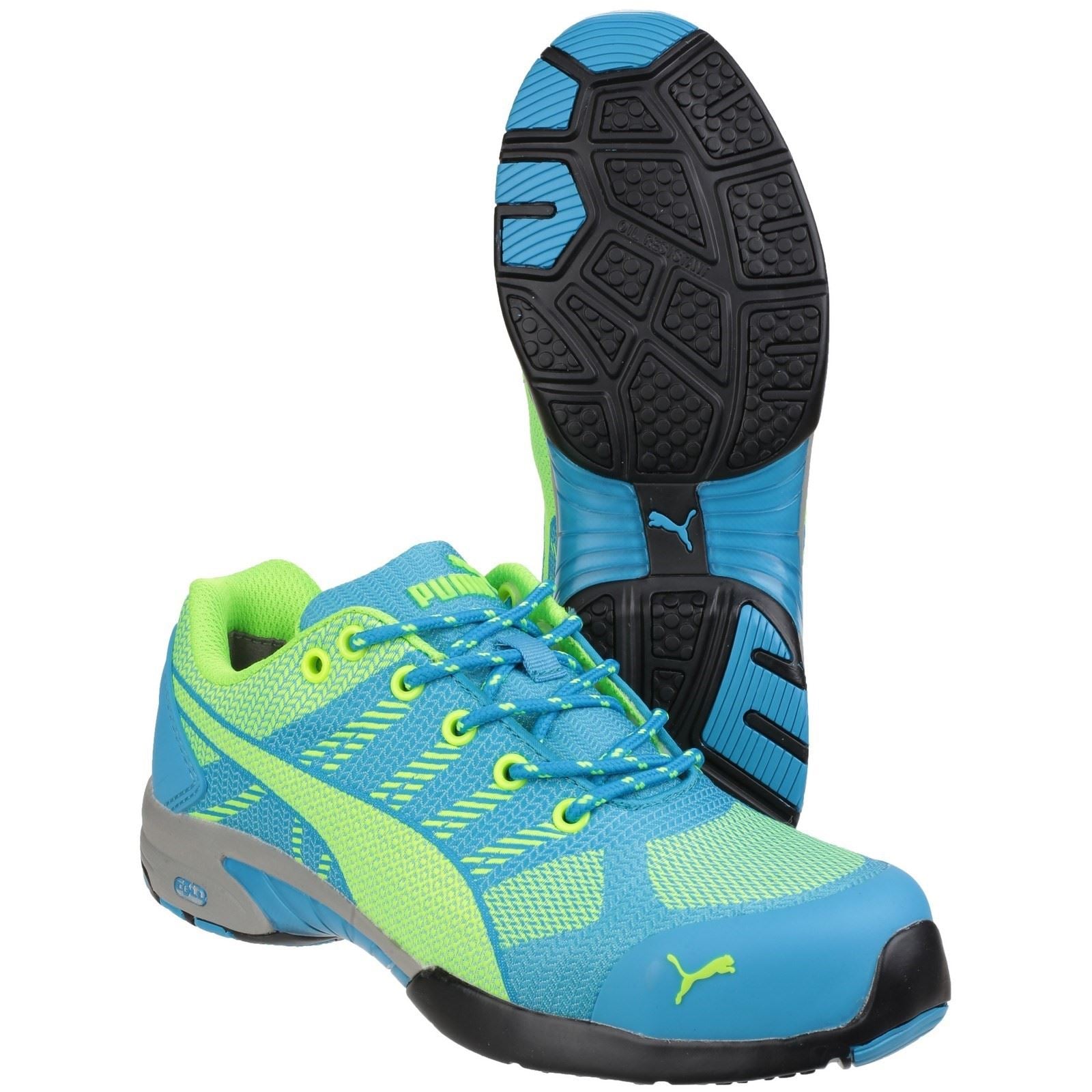 Puma Safety  Baskets De Sécurité Bleues Pour Femmes En Textile Tricoté Celerity