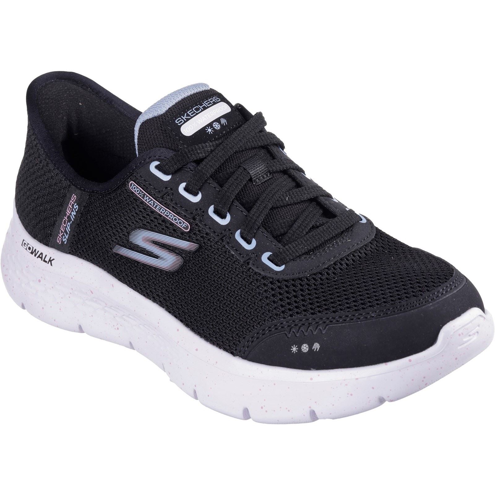 Skechers Go Walk Flex Clear Creek Baskets Pour Femmes En Textile Noir/Mauve