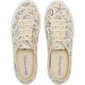 Superga 3750 Seashells Print Chaussures De Sport Pour Femmes En Coton Beige