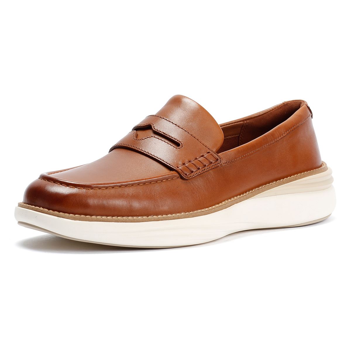Cole Haan ØriginalGrand Horizon Mocassins En Cuir Marron Pour Hommes