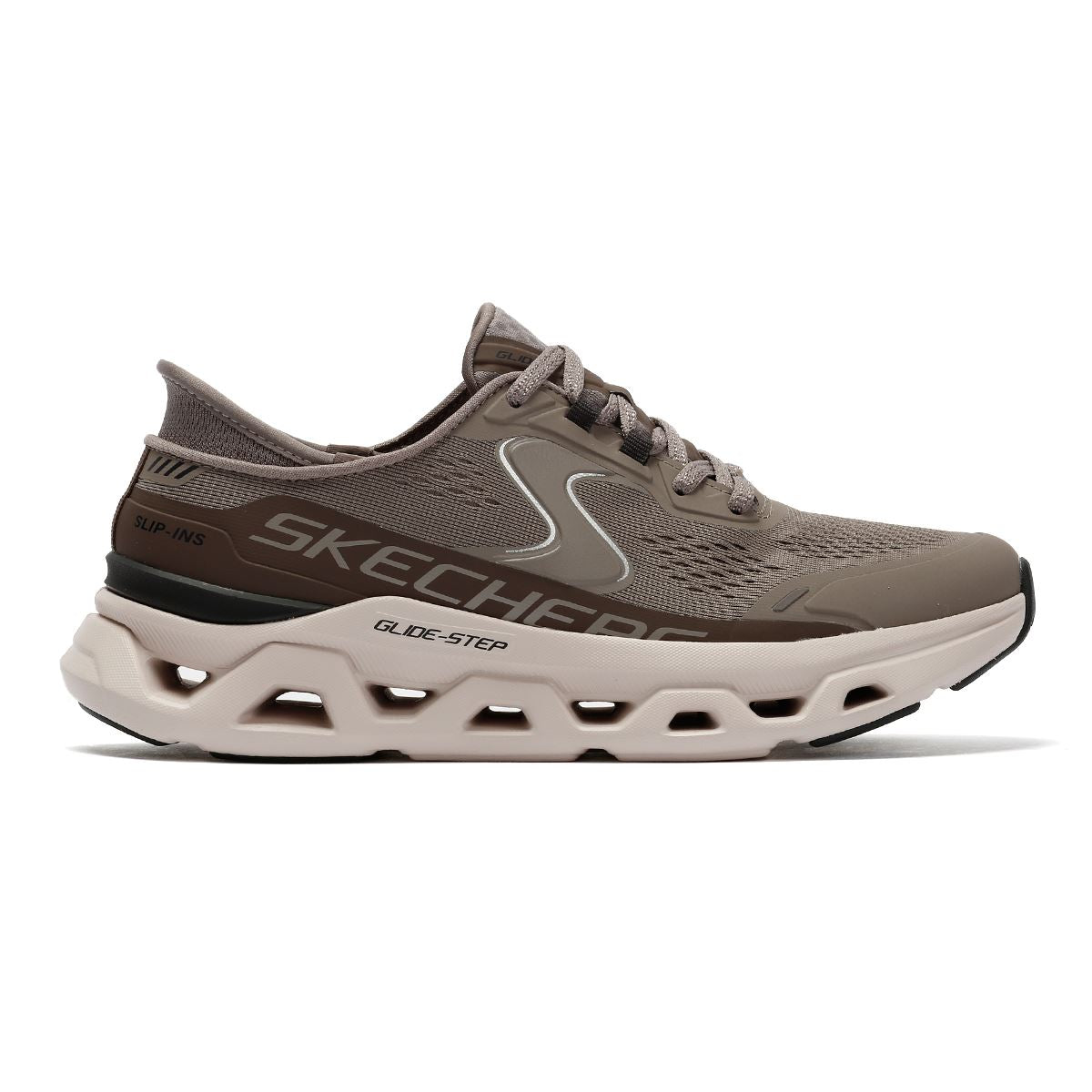 Skechers Slip-Ins Glide Step Altus Baskets Grises En Maille Pour Femmes