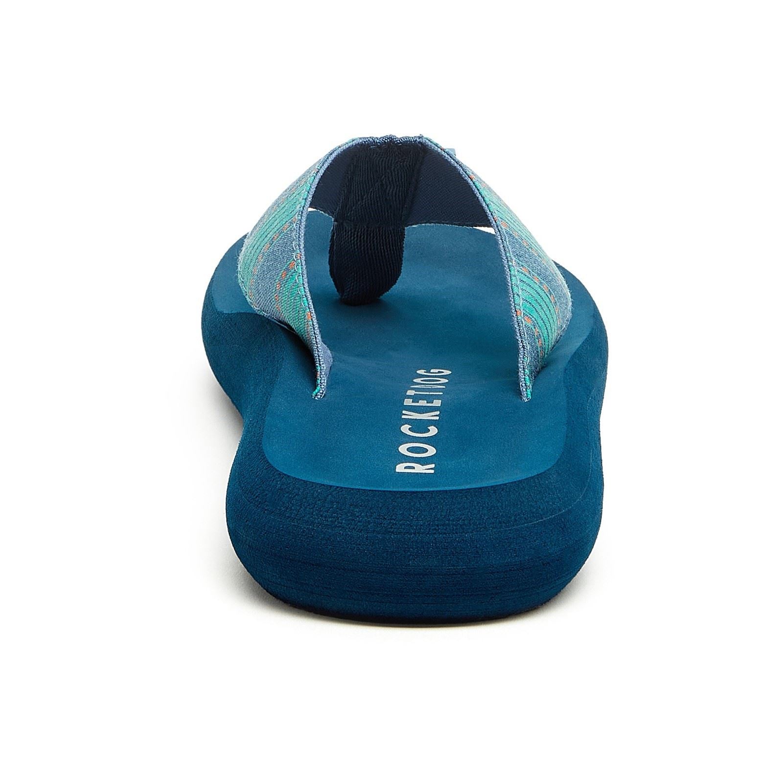 Rocket Dog Spotlight Rome Sandales Bleues En Coton Pour Femmes