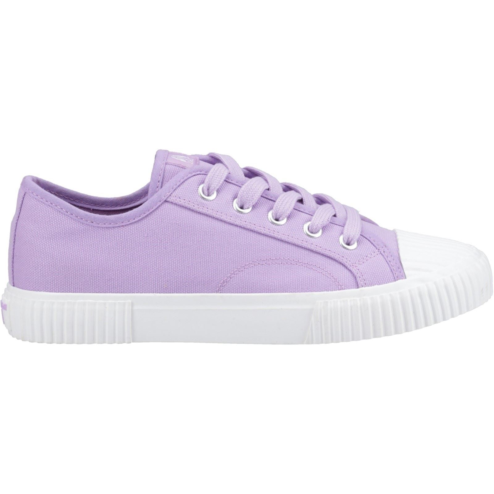 Hush Puppies Freya Canvas Chaussures De Sport Lilas Pour Femmes En Textile