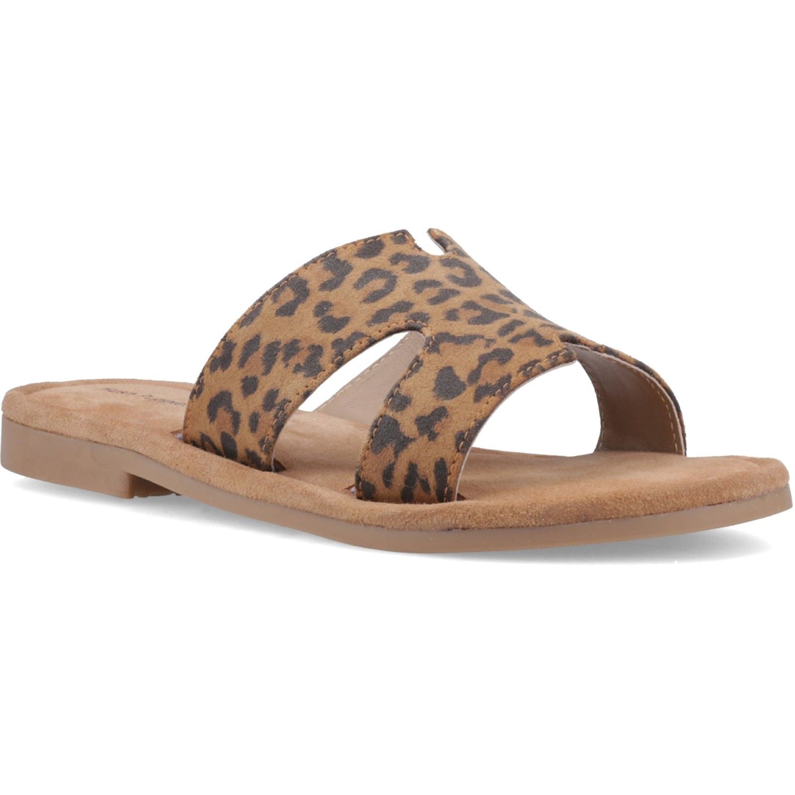 Hush Puppies Azalea Mule Sandales En Cuir Pour Femmes Léopard
