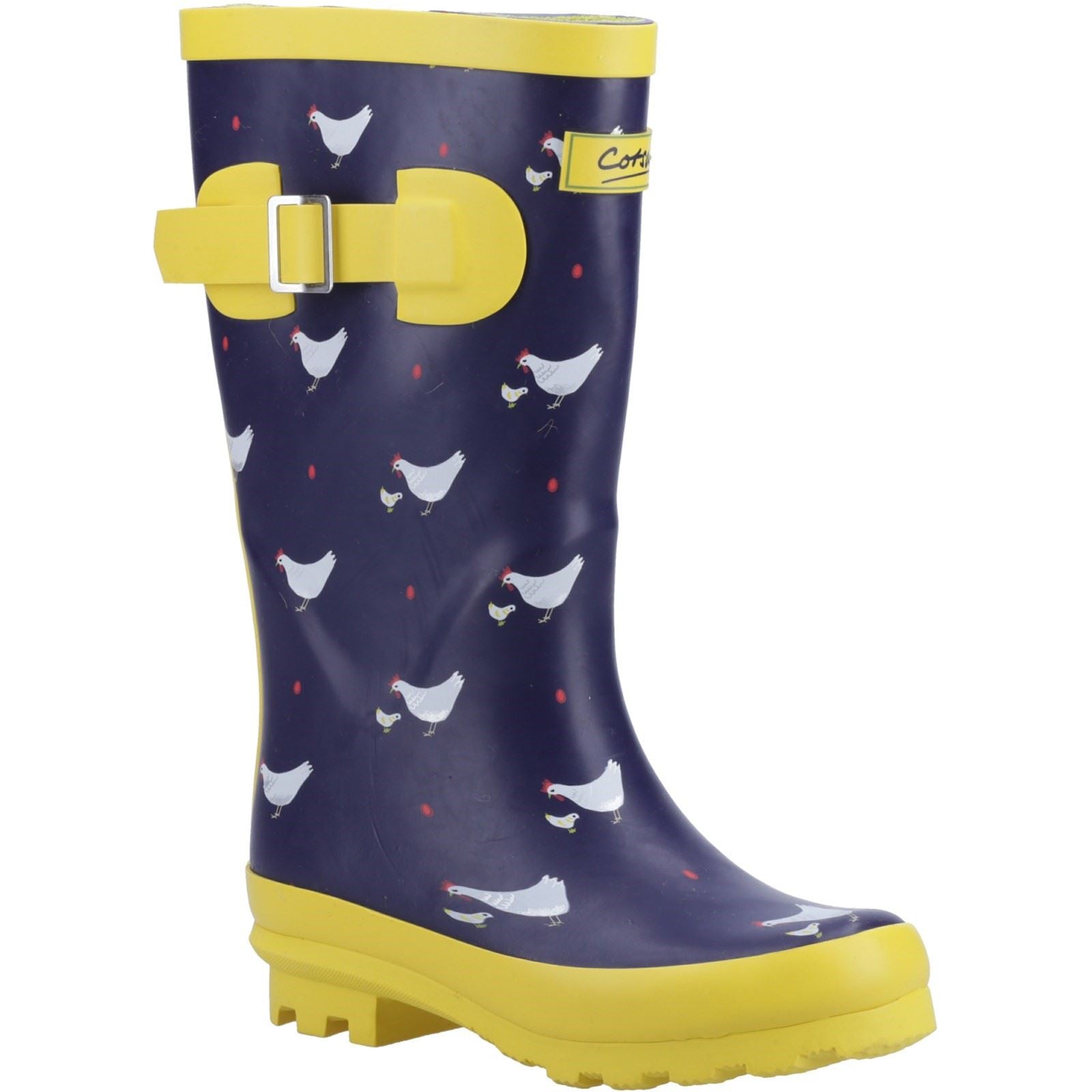 Cotswold Farmyard Junior Bottes En Caoutchouc Avec Motif De Poulet