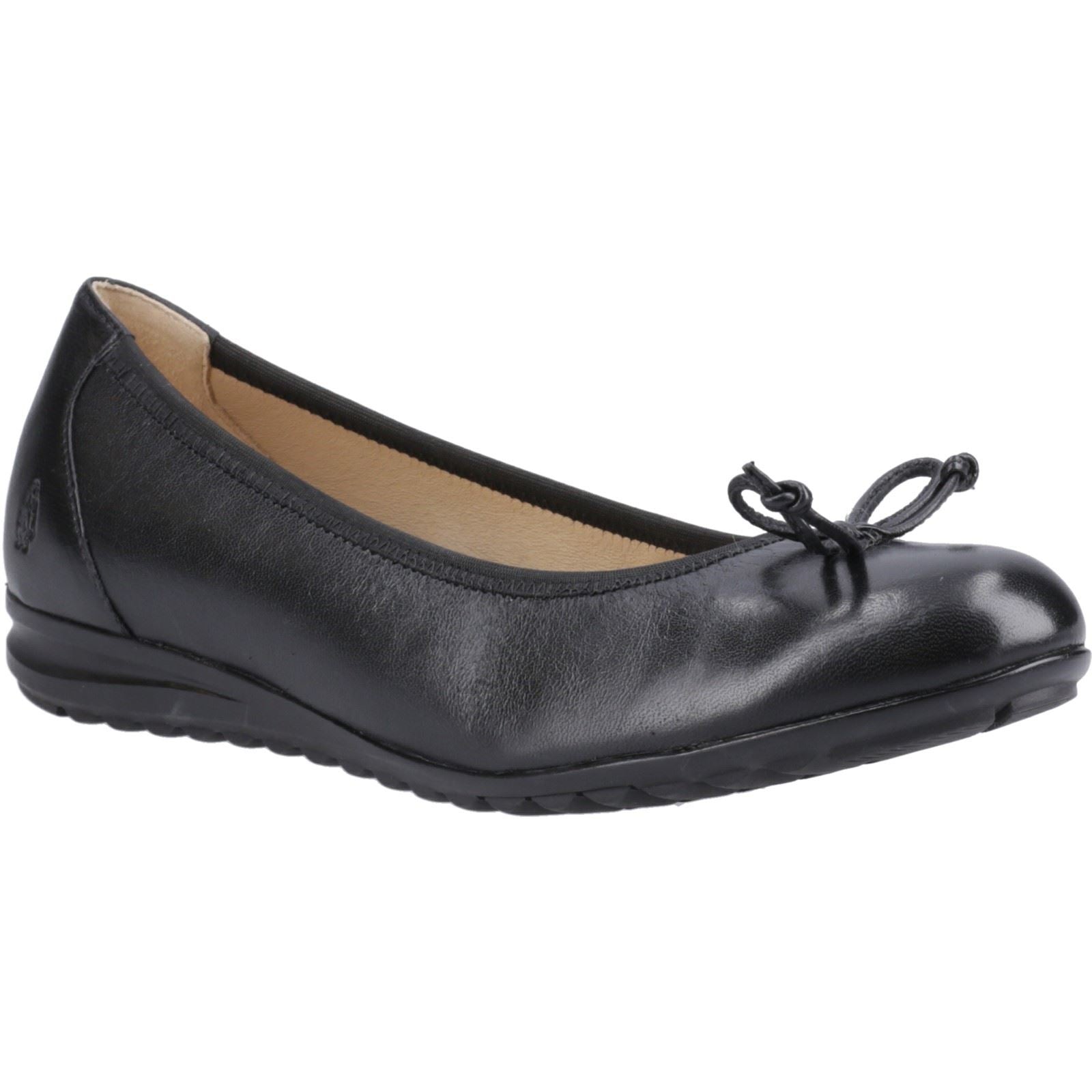 Hush Puppies Lucille Flats En Cuir Pour Femmes Noir