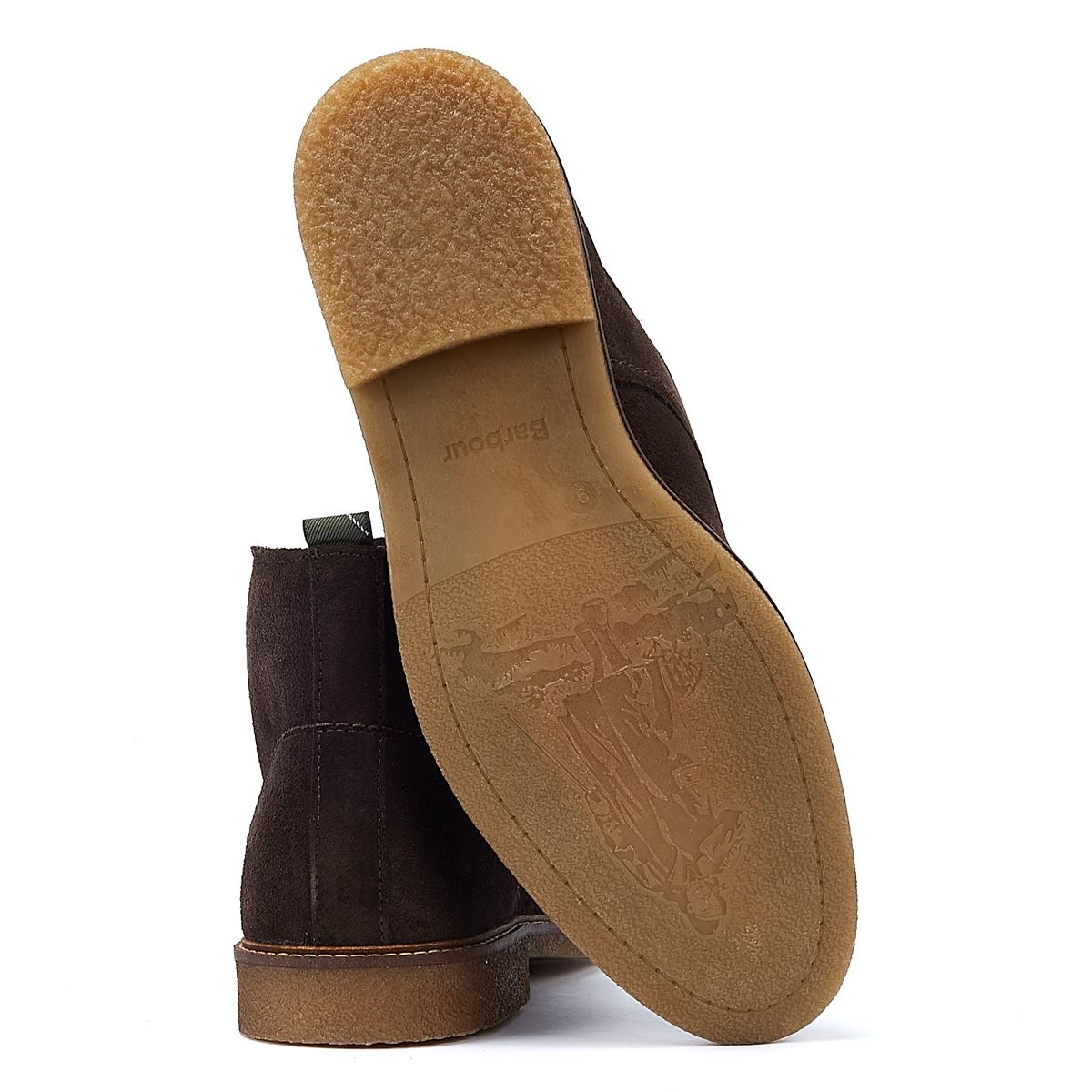 Barbour Sonoran Choco Suede Bottes Marron Foncé Pour Hommes
